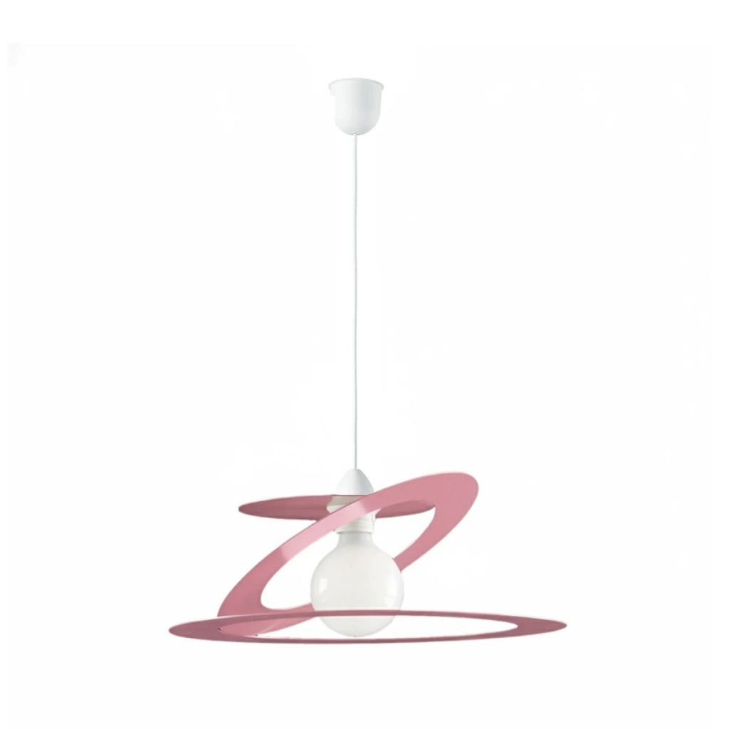 Sospensione Geko 1 Luce Rosa e Bianco LuceArt Classic