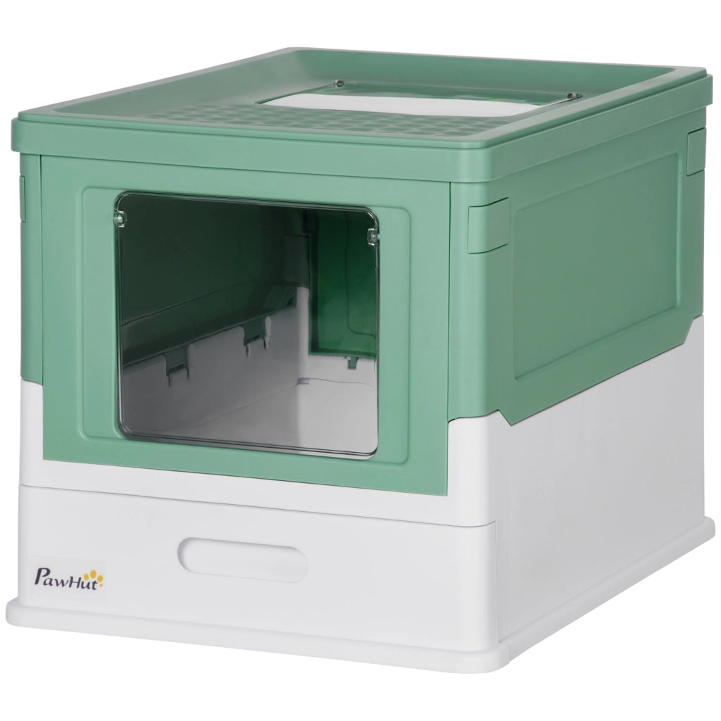Casetta per Gatti ¨C Minimal ¨C Verde e Bianco 47.5x35.5x36.7 cm