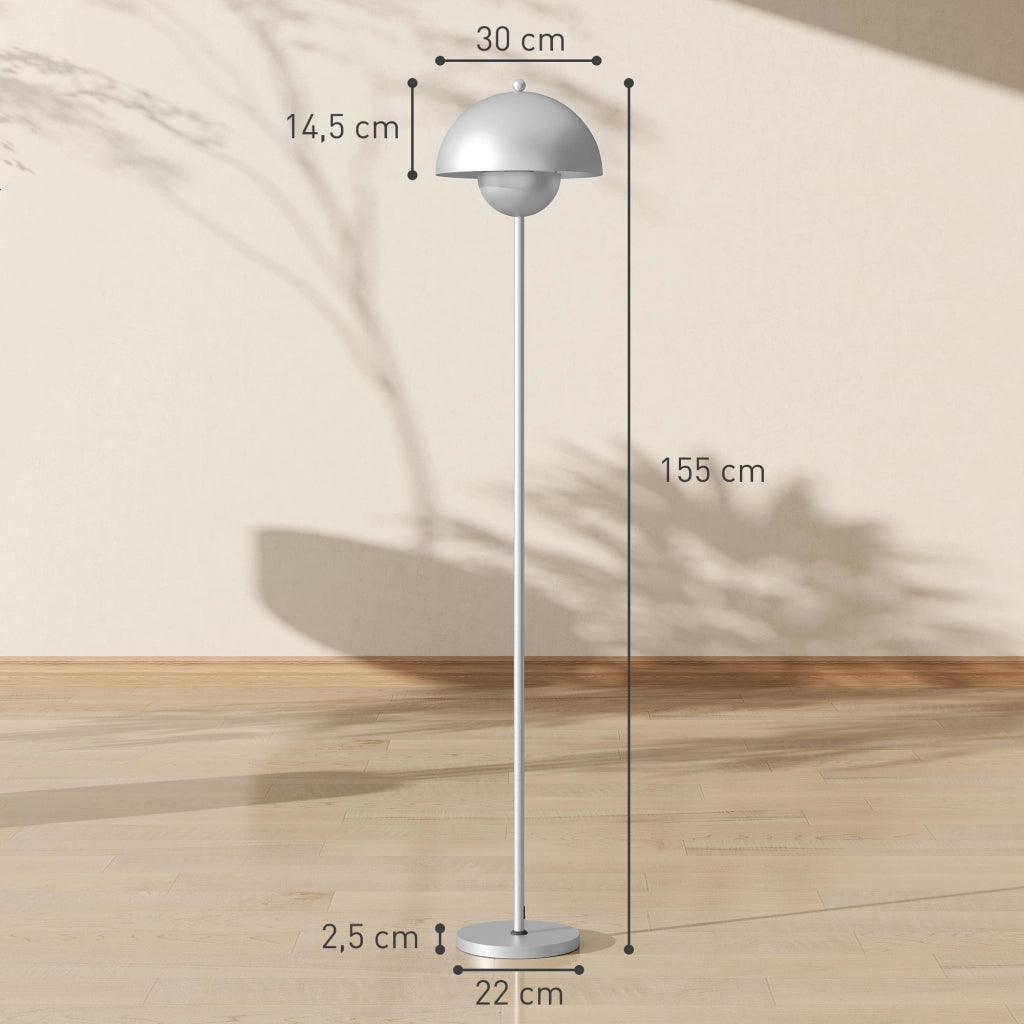 Lampada da Terra Moderna per Salotto ¨C Minimal ¨C Grigio ?30x155 cm