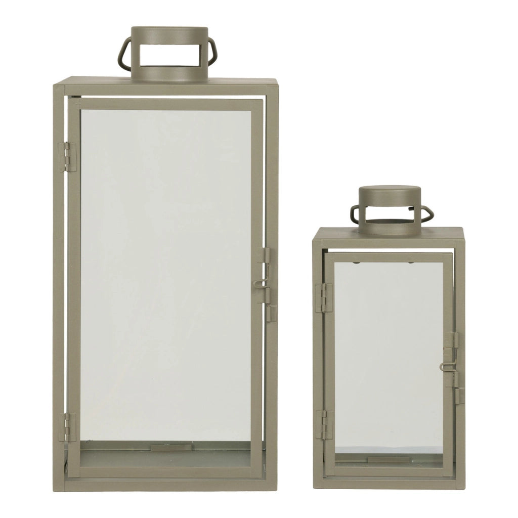 Lanterna Corfu, Argento, Vetro, 13x13x25,5 cm