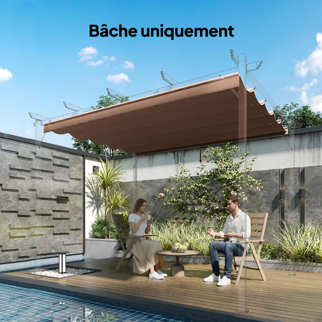 Telo per Pergola Retrattile ¨C Minimal ¨C 300x300 cm, Marrone