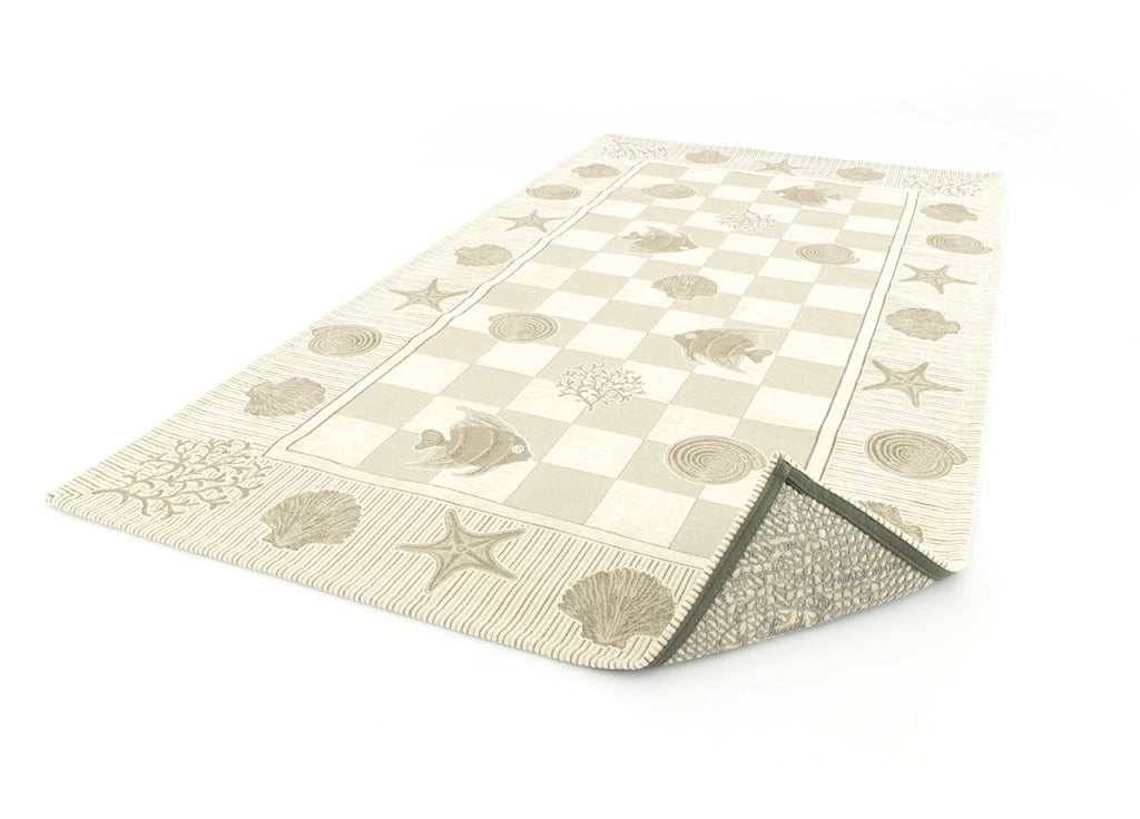 Tappeto Velour Antiscivolo Modello Marino By Suardi - 65x220 cm - Beige