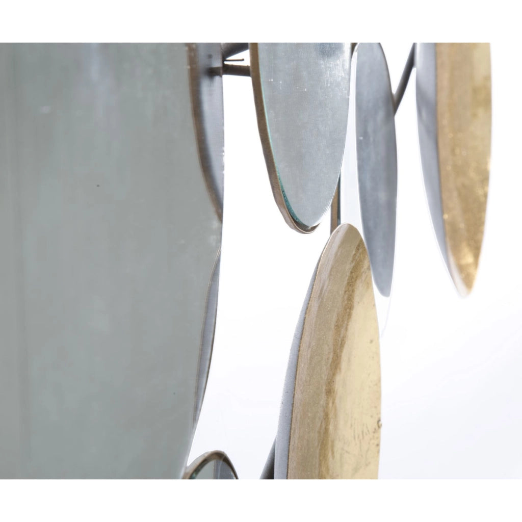 Pannello da muro Glam con specchi dorati 118x60 cm