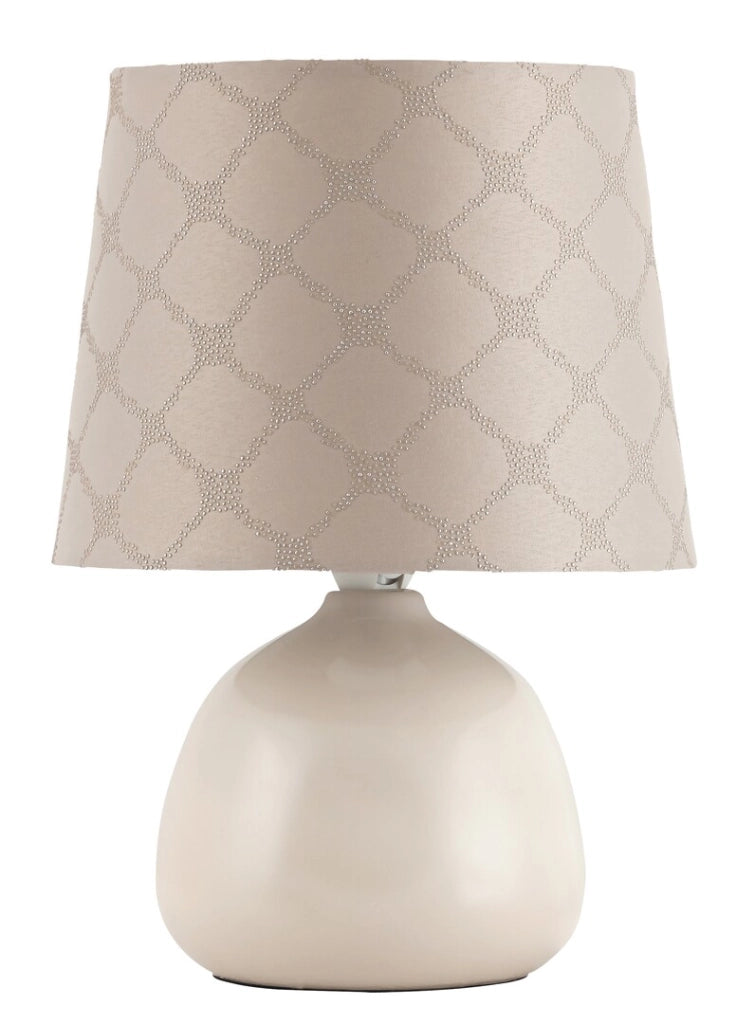 Lampada da comodino beige E14 Ellie 4380 Rabalux ceramica