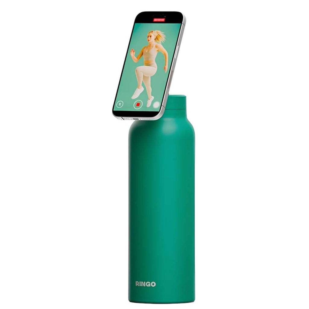 Borraccia da 710 ml con supporto magnetico per smartphone compatibile MagSafe Verde Ringo
