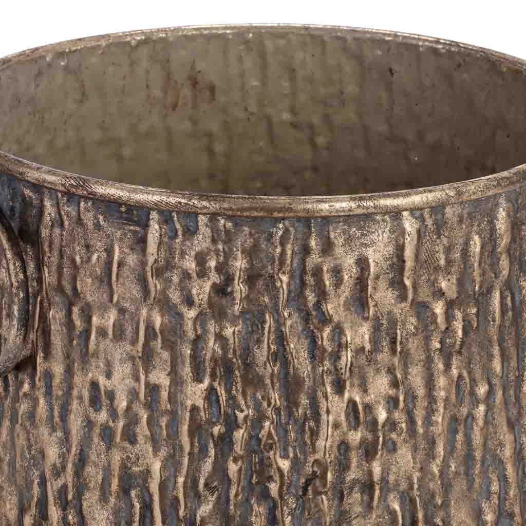 Vaso in metallo dorato 32x32x24,5h cm