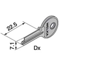 CHIAVE GREZZA 4 SPINE PICCOLE PER CILINDRO- - (502.04.00.1) - 20 pezzi WELKA