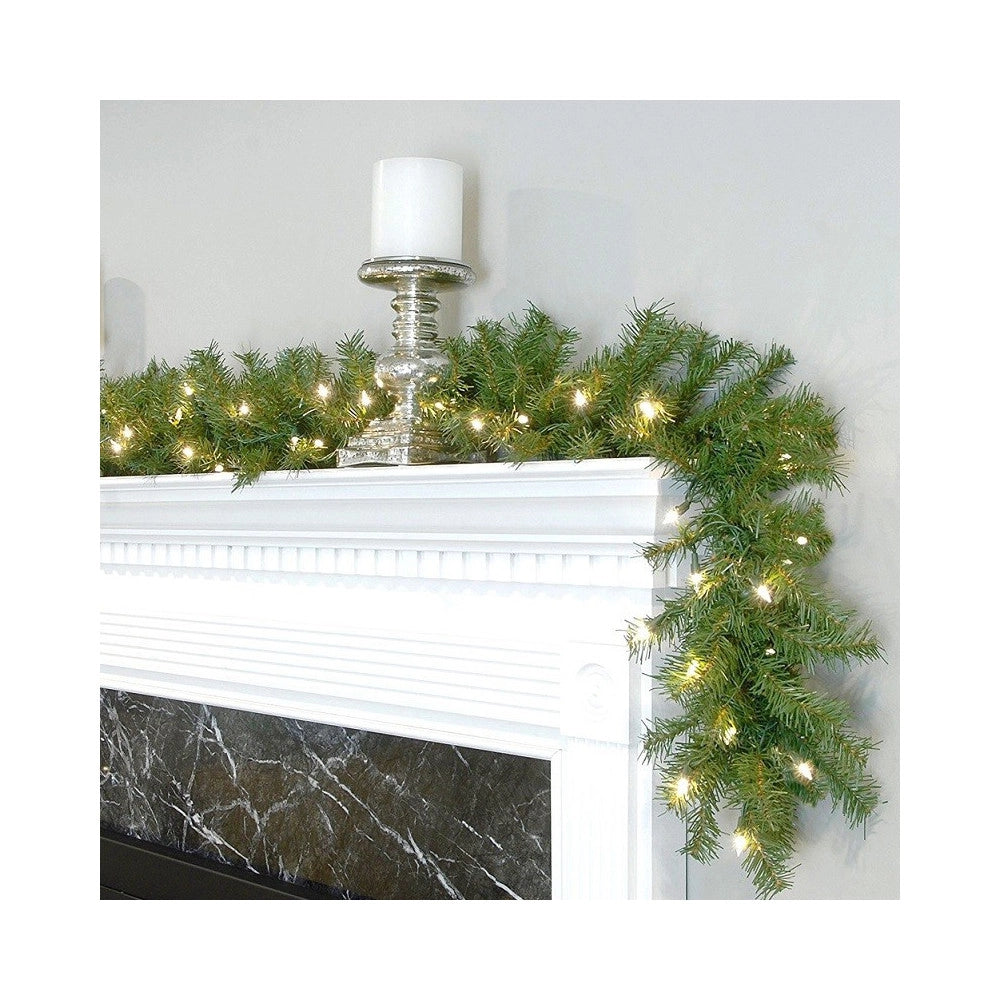 Trade Shop - Ghirlanda Natalizia 250cm 200 Punte 100 Luci Led Bianco Caldo Decorazioni Natale -