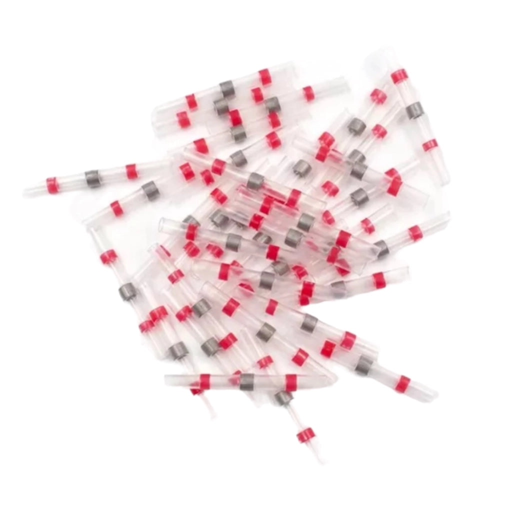 Set di Connettori di giunzione Termoretraibili auto Saldanti Impermeabili IP67 Con Guaina Termorestringente per fili cavi DA 0.5mm² A 1.00mm²di Auto, Moto, Veicoli Marini e Camion