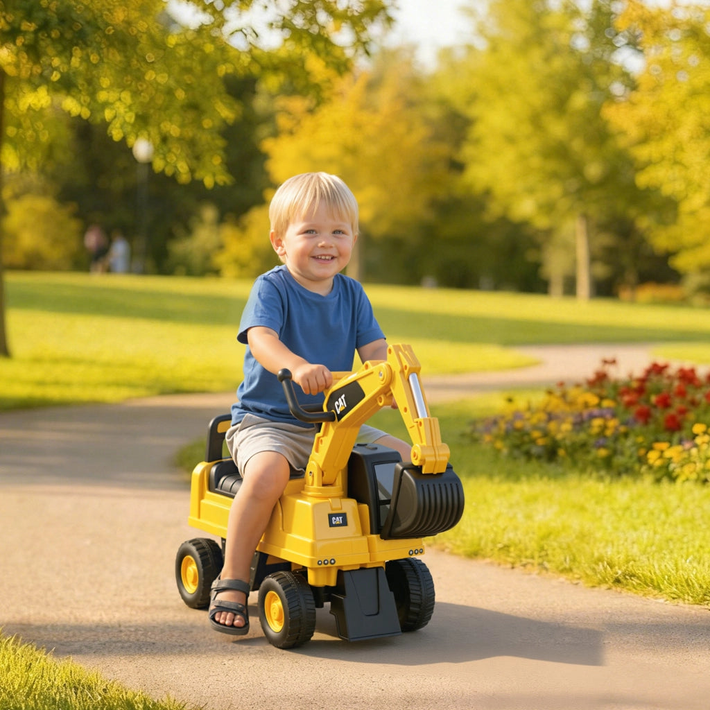 Ruspa Giocattolo per Bambini con Escavatore e Contenitore ¨C Minimal ¨C Giallo