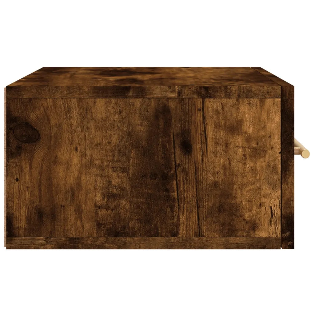 Comodini a Muro 2 pz-Set di 2 Tavolino da notte Rovere Fumo 35x35x20 cm 394740
