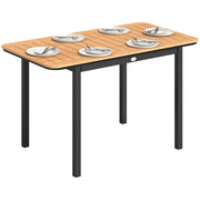 Tavolo da Giardino 6 Persone ¨C zephmum ¨C Legno Composito, Metallo, 127x70cm, Marrone