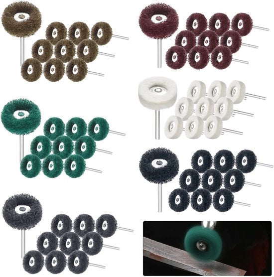 Accessori per strumenti rotativi - Set di 60 cerchi di abrasione 125 mm - Accessori per strumenti rotativi - Dischi abrasivi - Adatto per legno/metallo - Confezione affidabile - Disco abrasivo