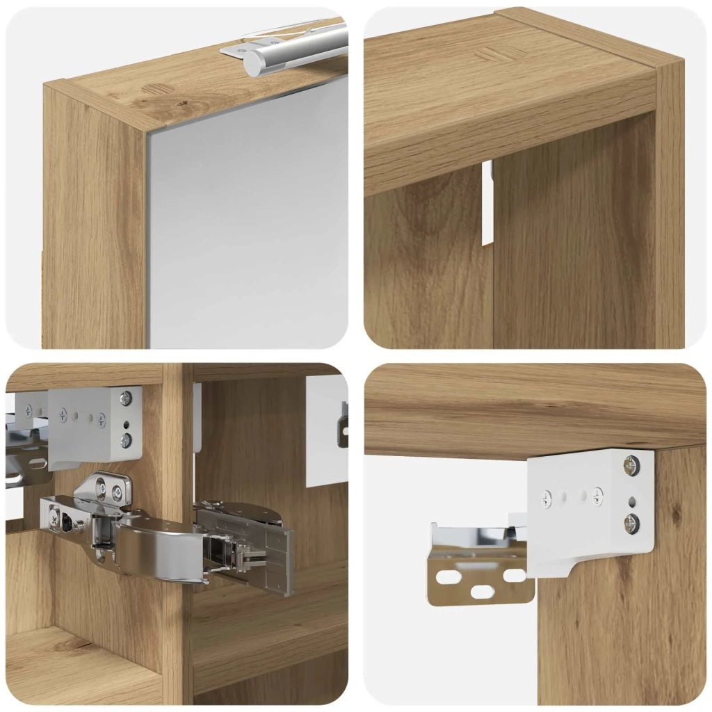 Set di Armadi da Bagno con lo scaffale 3 pcs 90 x 10,5 x 50 cm 3403679