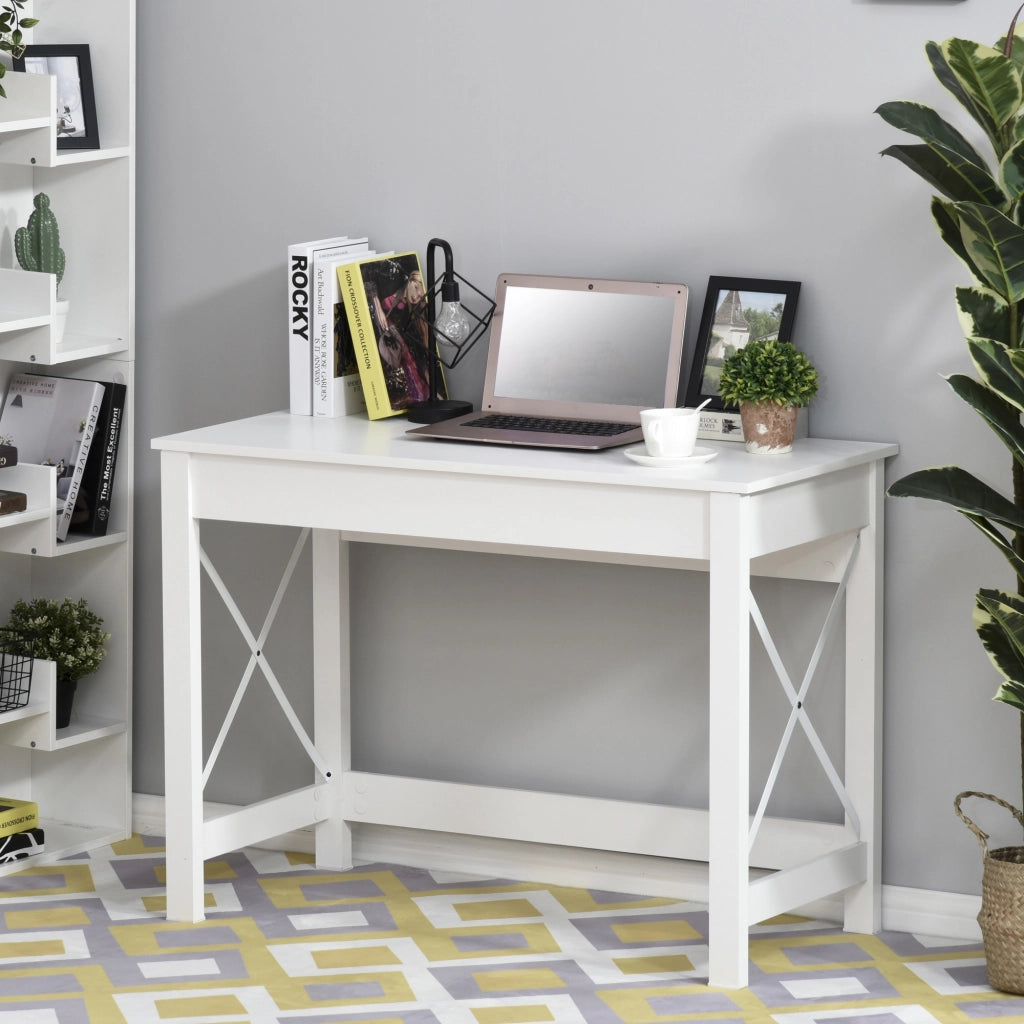 Scrivania per computer ¨C zephmum ¨C bianco 105x50x76 cm