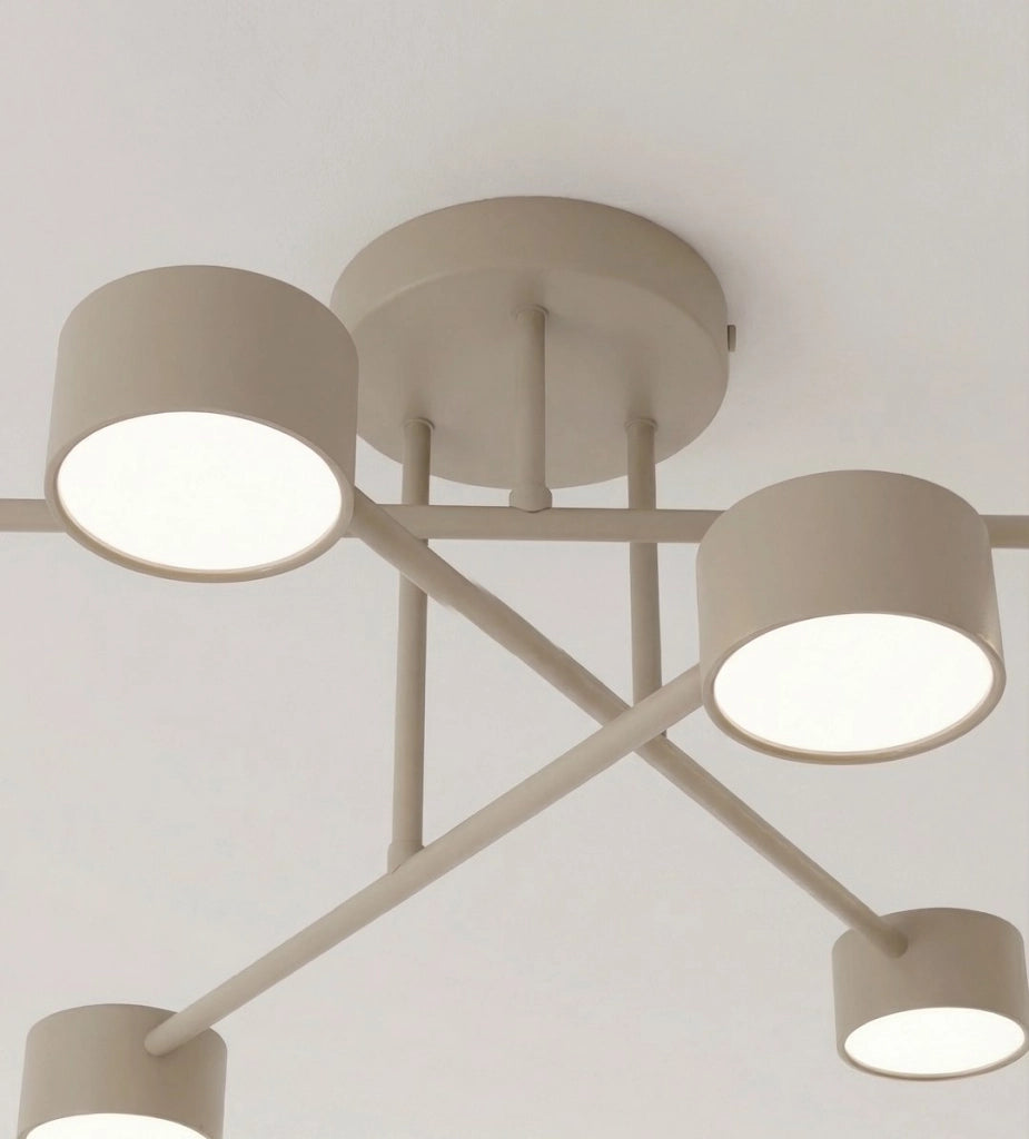 Plafoniera moderna HALO beige 6xGX53 Emibig