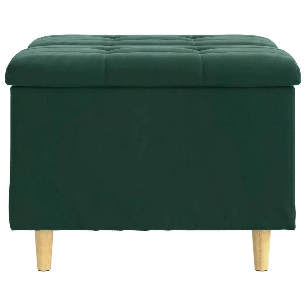 Pouf contenitore Verde Scuro 60 x 60 x 45 cm Velluto 876827