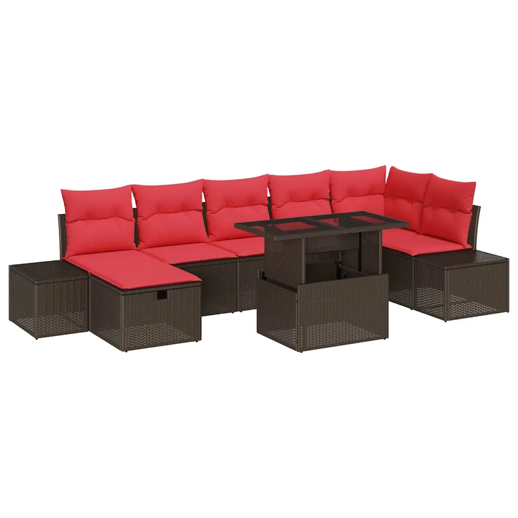 Set Divano da Giardino con cuscino 8 pcs polyrattan 3359891