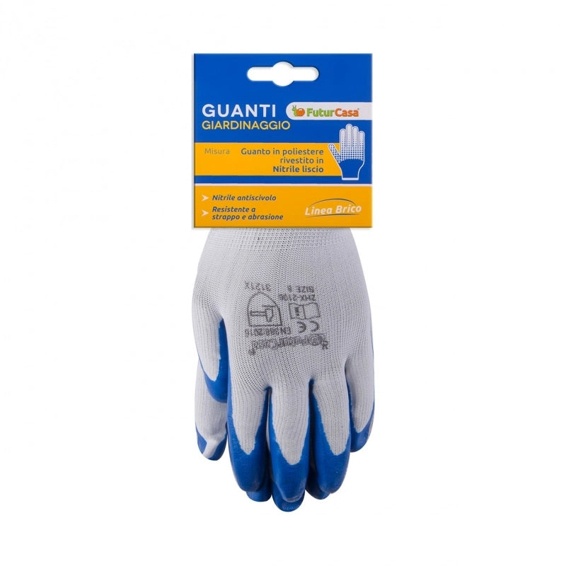 GUANTO GIARDINAGGIO TG. 9 NITRILE E MAGLINA