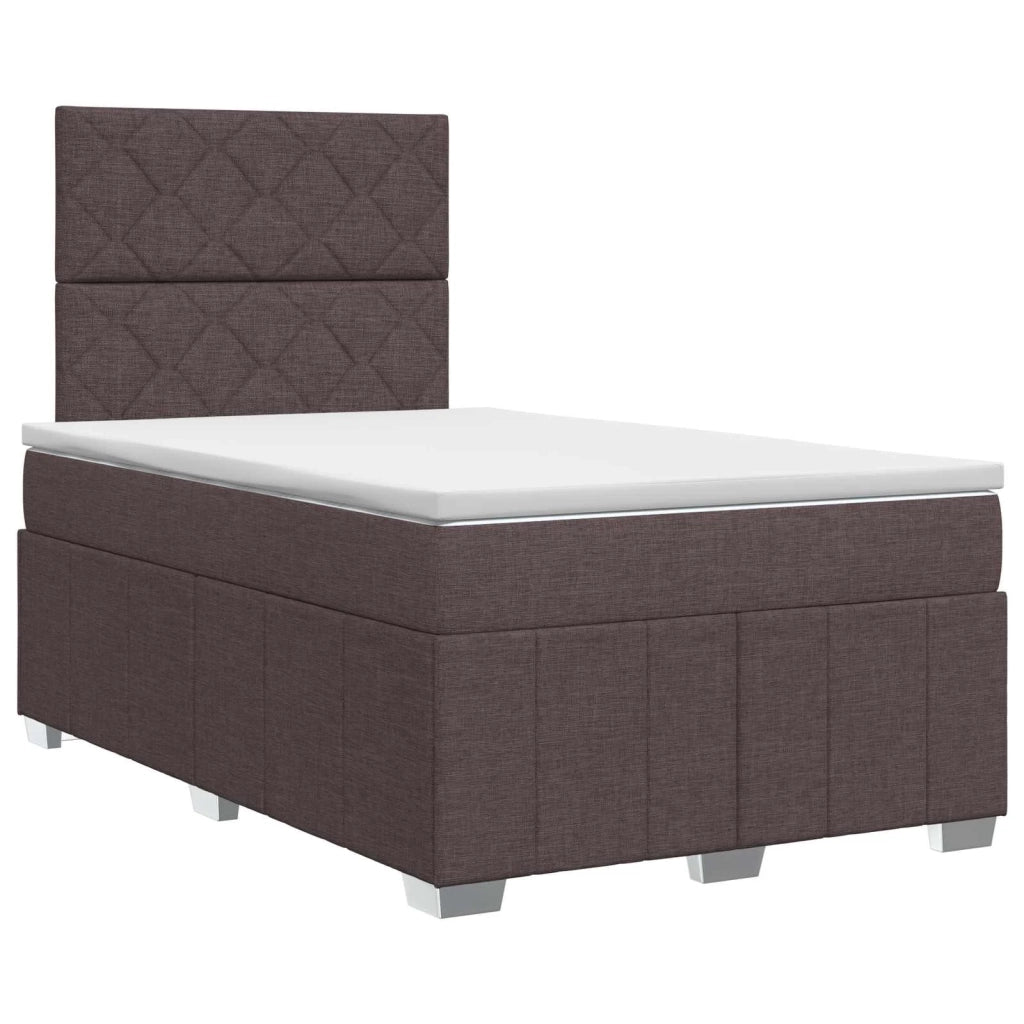 Letto box spring con materasso Marrone Scuro 120 x 190 cm 3454102