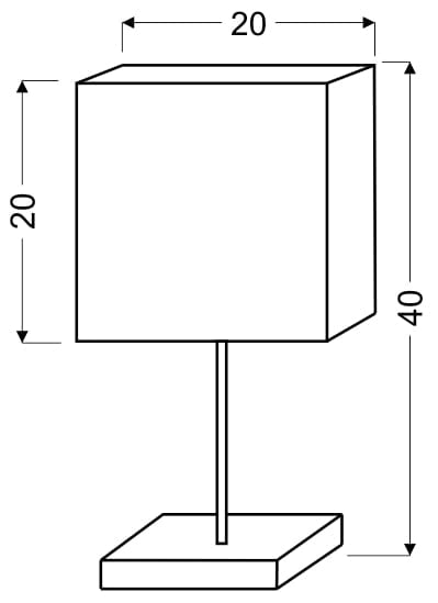 Lampada da tavolo Candellux Cajman argento E14 40cm