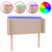 Testiera | Testata Cappuccino a LED 83x16x78/88 cm in Similpelle