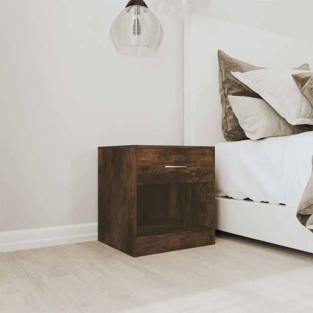 Comodini 2pz con Cassetto Rovere Fumo 342586