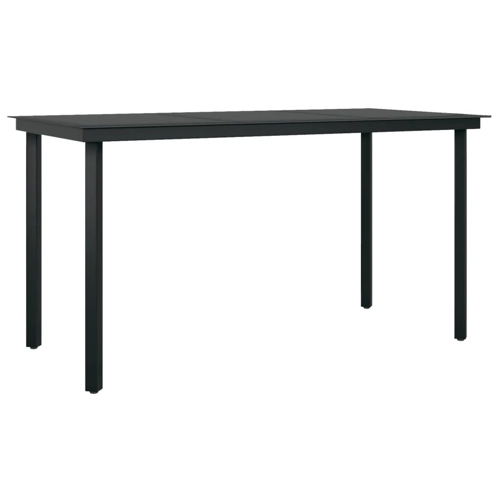 Set da Pranzo da Giardino 5 pz con Cuscini Nero 3099427