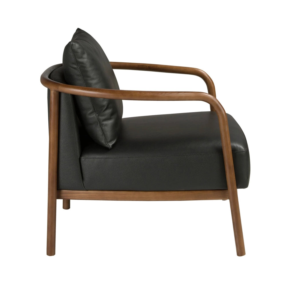 Poltrona in pelle nera