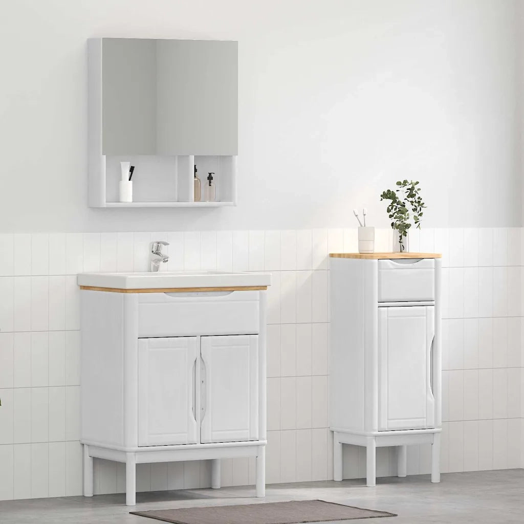 Set di mobili per il bagno con cassetto FLORO 2 pcs Bianco