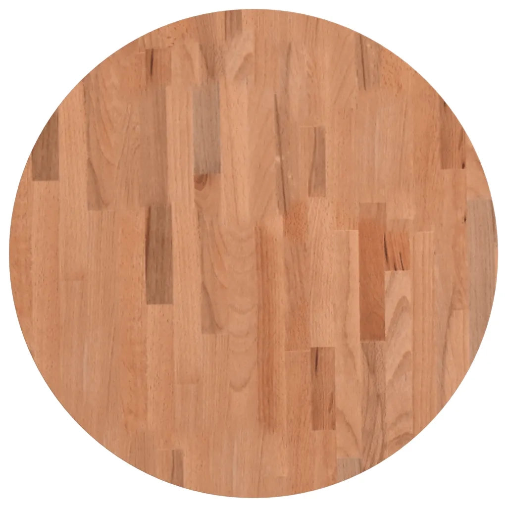 Piano per Tavolo | Superficie Tavolo | Piano Scrivania ?60x1,5 cm Rotondo in Legno Massello di Faggio