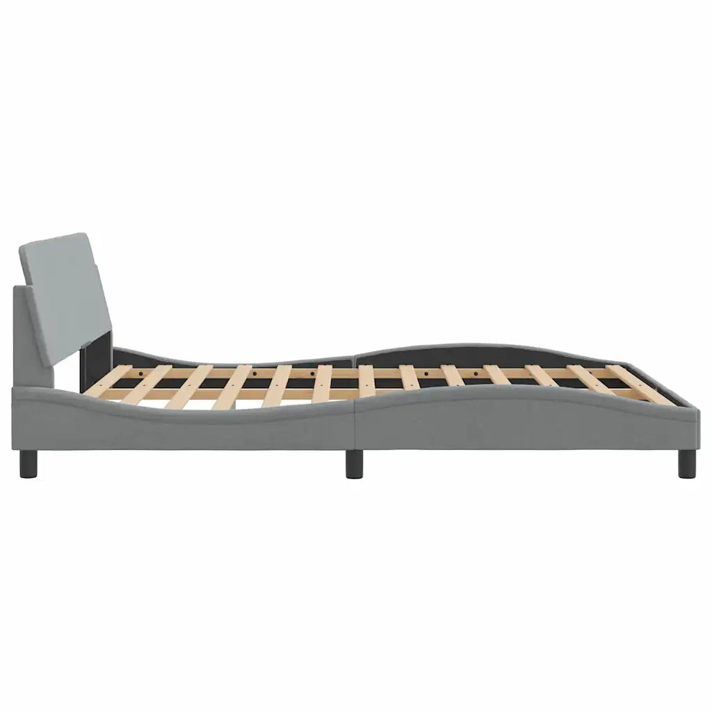 Giroletto-Struttura Letto Dover Grigio Chiaro 160x200 cm Tessuto