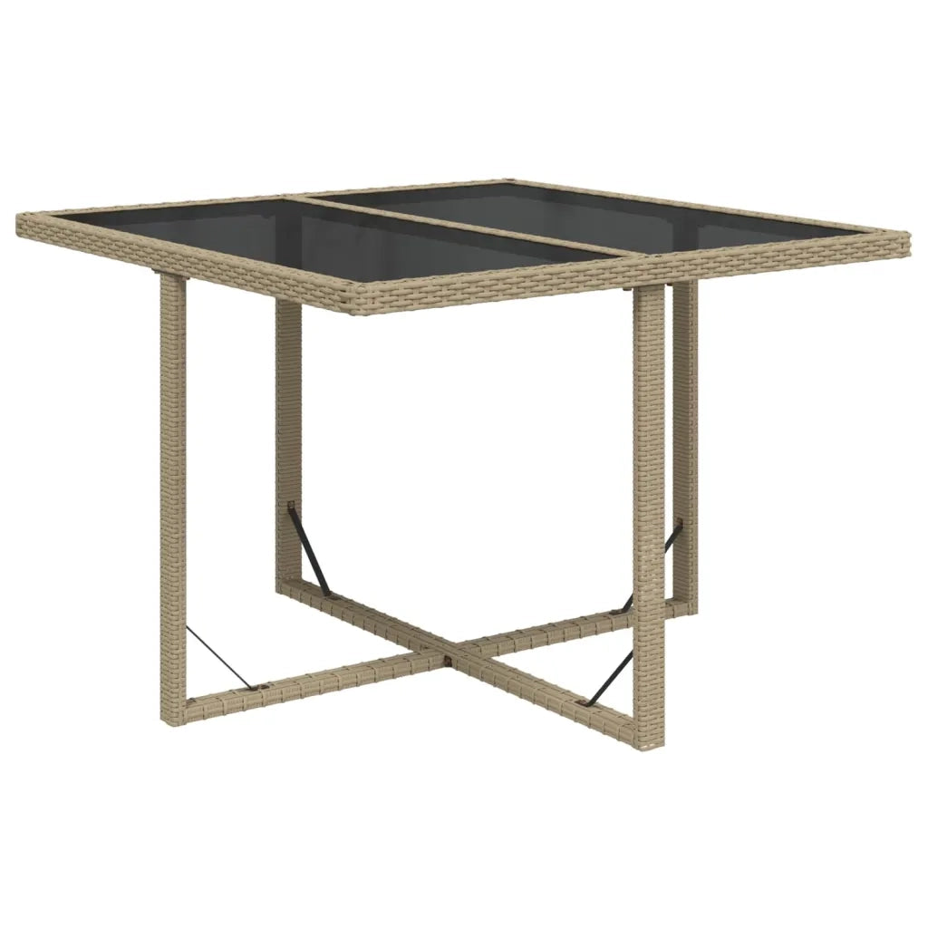 Set da Pranzo da Giardino 9 pz con Cuscini in Polyrattan Beige 3095516