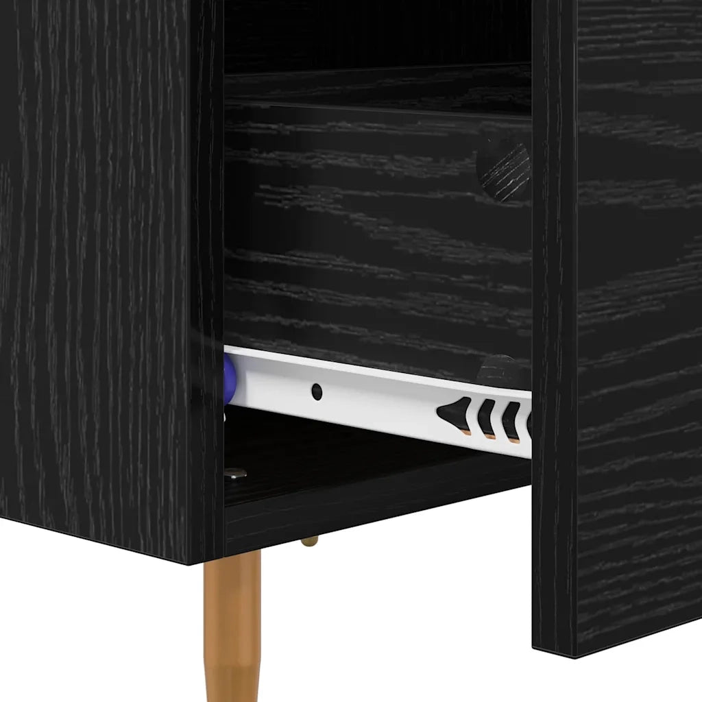 Armadio da Notte 2 pcs Rovere Nero 40 x 35 x 47,5 cm 882000