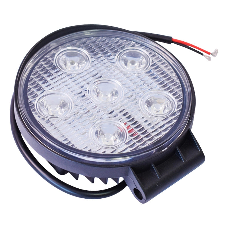 Lampada con 6 LED, 10-30V, 18W, angolo di radiazione 30°, tipo spot, 118x118x35mm, 6000K, IP67, Breckner Germany