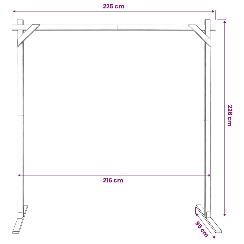 Arco Nuziale Marrone Chiaro 225 x 95 x 226 cm 42019394
