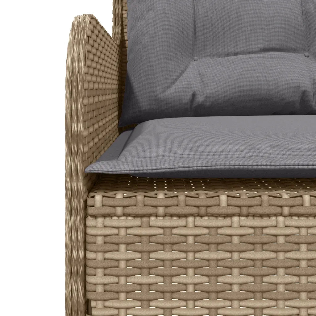 Set Divani da Giardino 2 pz con Cuscini Beige in Polyrattan 3262093
