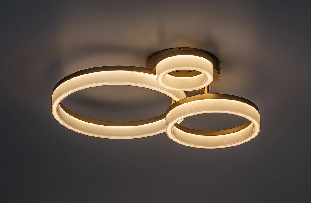 Plafoniera LED moderna oro anelli CCT 24W Rabalux Amilia