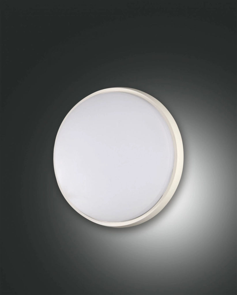 OLLY PLAFONIERA LED 10W 3000K 1050LM BIANCA D.18CM IN ALLUMINIO IP55
