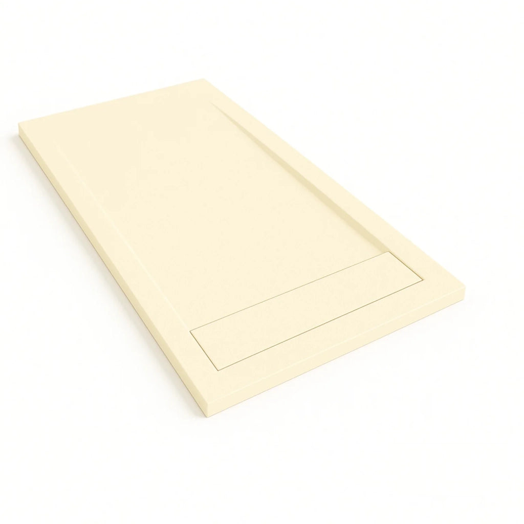 Piatto doccia Bidai con bordo 80X200 cm colore Crema intenso RAL 1015 griglia Crema intenso