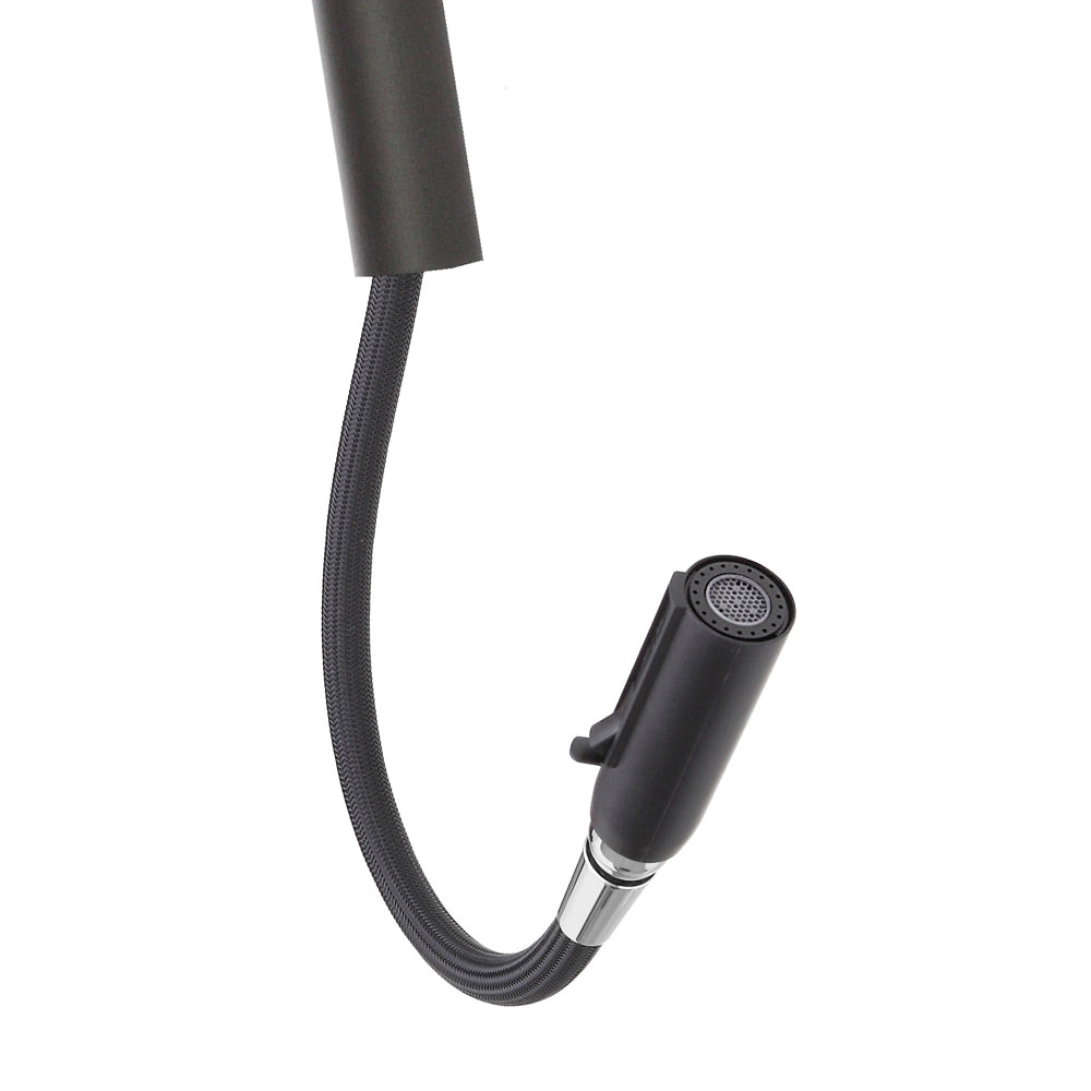 Miscelatore cucina nero in acciaio inox con doccetta estraibile Kitchen