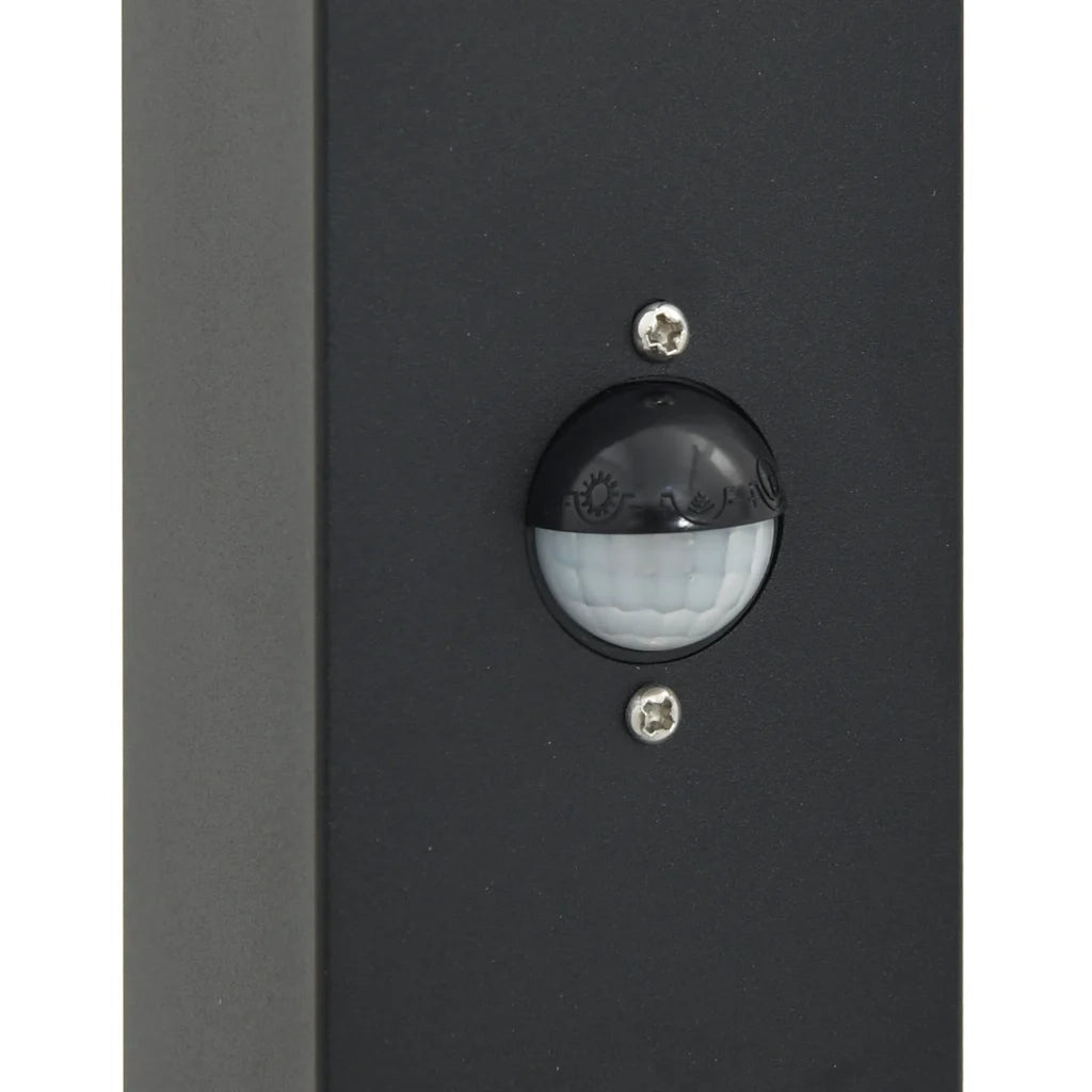 Lampada a paletto con sensore 110 cm Nera IP44 4006081