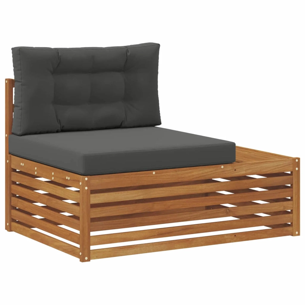 Set di divani da esterno 7 Pezzo Naturale e Antracite 3374107