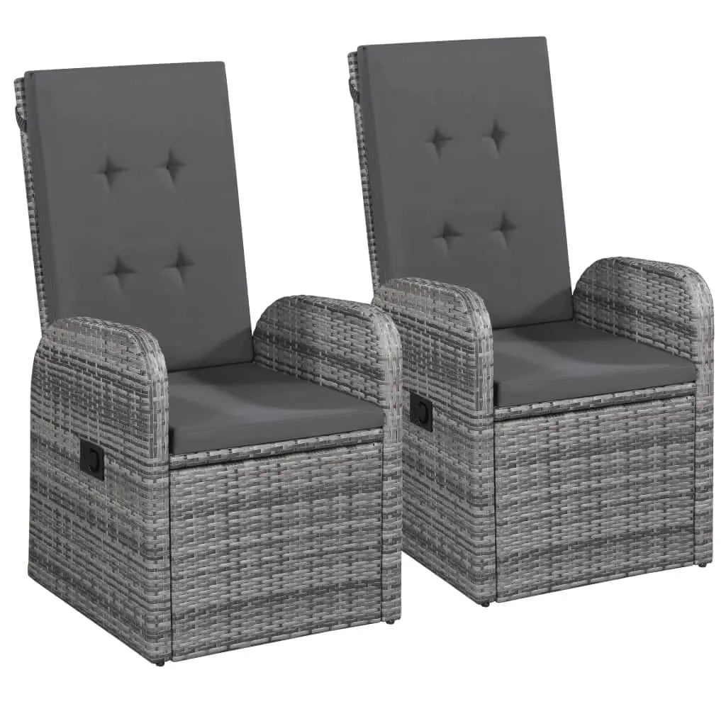 Set da Pranzo da Giardino 9 pz con Cuscini Grigio 3099502