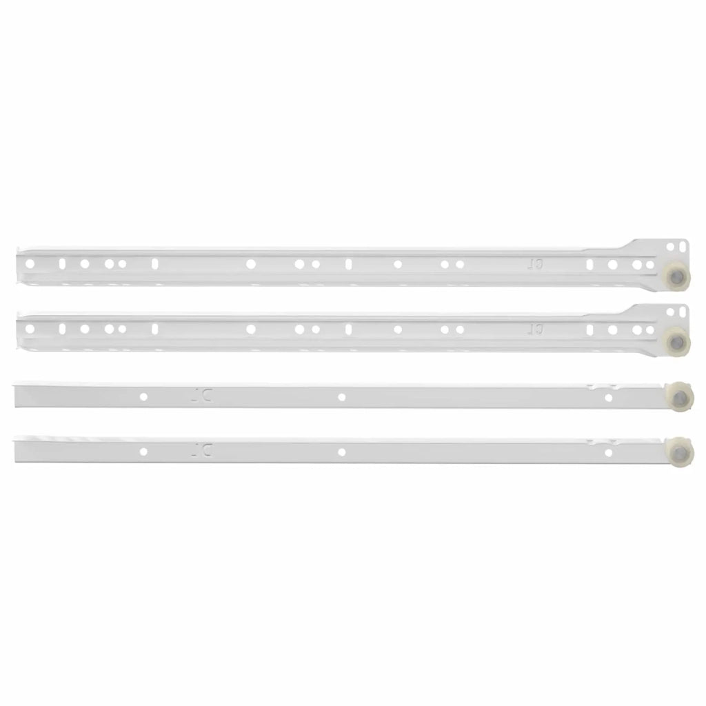 Scorrevole per cassetti 49 pcs Bianco Acciaio 864661