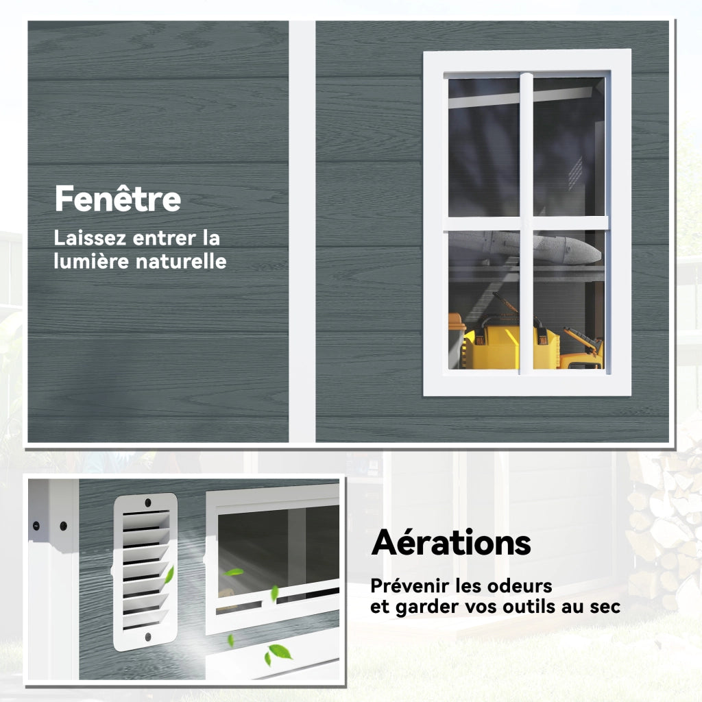 Casetta da Giardino ¨C Minimal ¨C Resina Grigio 3,3 m2