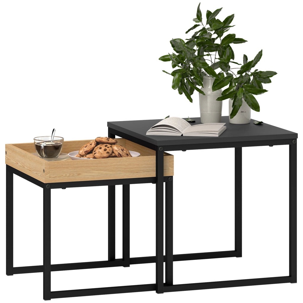Tavolino da caff¨¨ ¨C Minimal ¨C nero e rovere