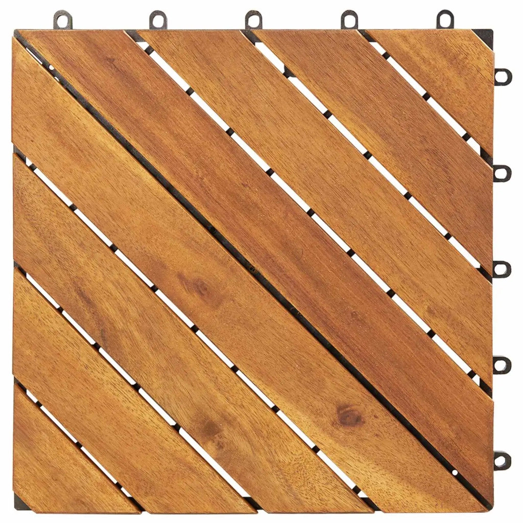 Piastrella per Decking 20 pcs Marrone 30 x 30 cm 3444892