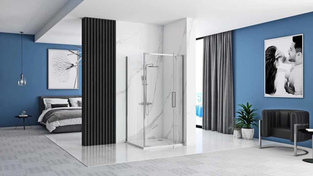 Cabina Doccia Rea Rapid Swing Chrom 100x100