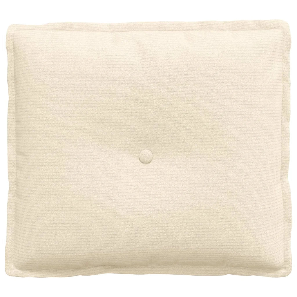 Cuscino per Schiena | Cuscino dorsale Crema 50 x 45 cm Tessuto in Cords